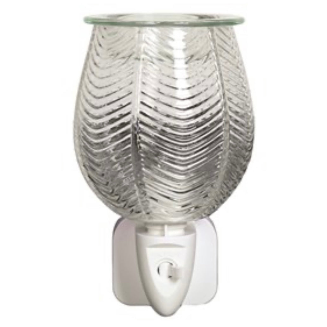 Plug in Burner - Lustre Glass Clear Ribbed