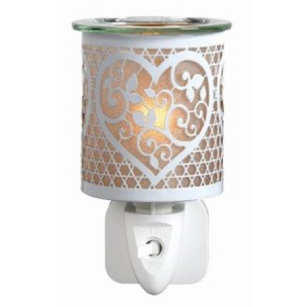 Plug in Burner - White Heart