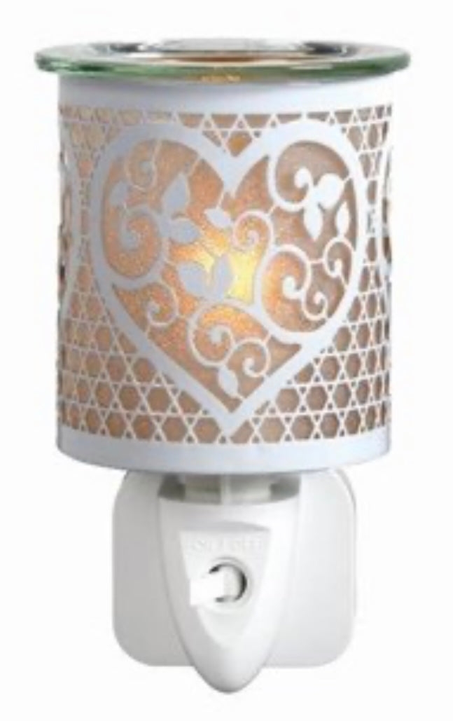 Plug in Burner - White Heart