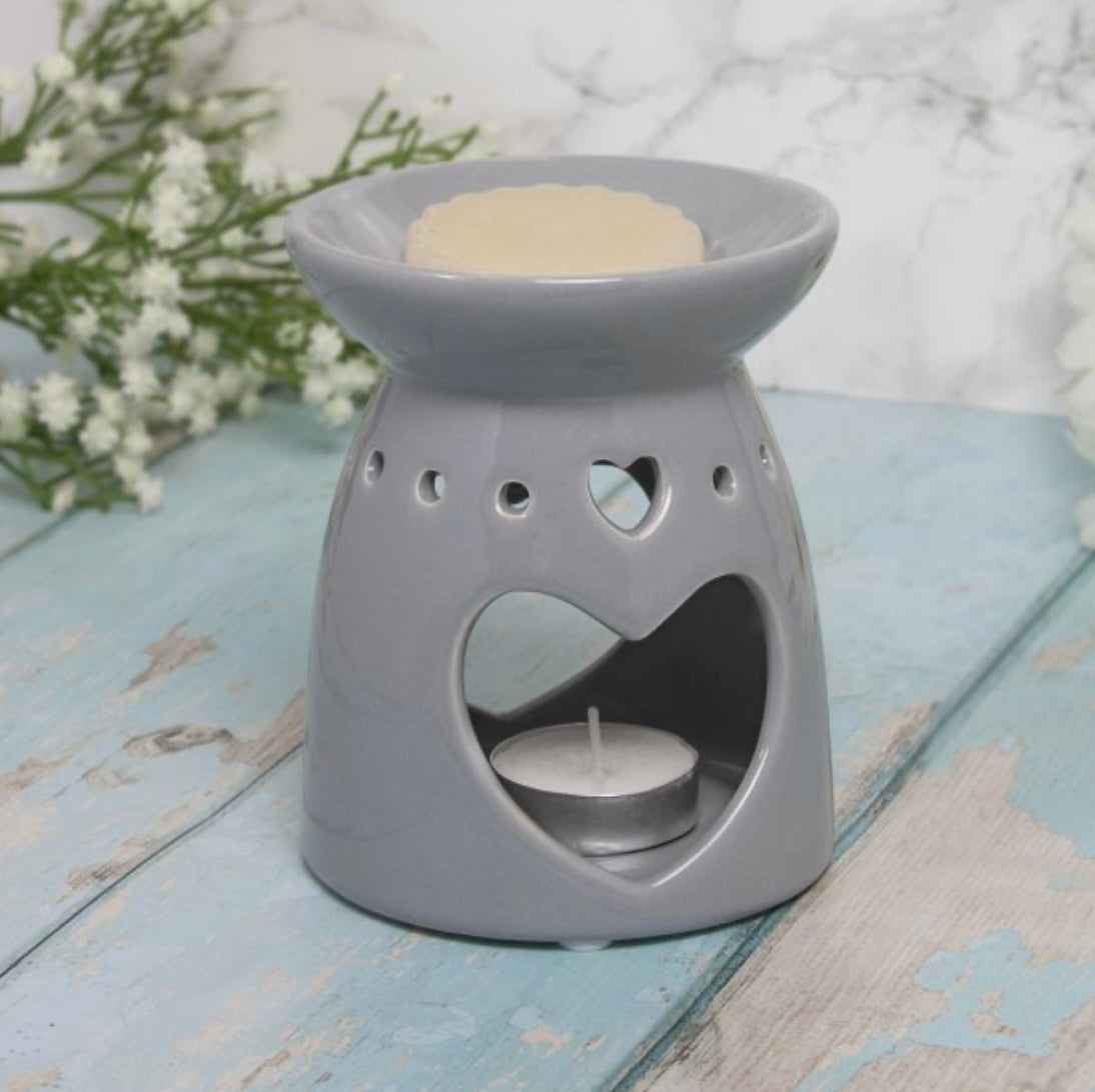 Grey Hearts tea light burner Jelly Melts, Gel Wax Melt, Jelly Wax