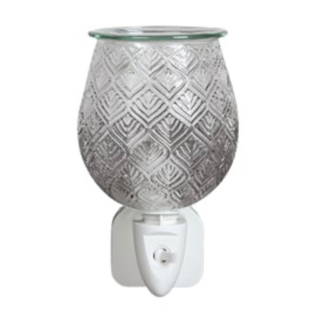 Plug in Burner - Clear Glass Leaf