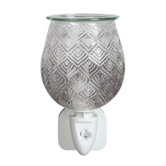 Plug in Burner - Clear Glass Leaf