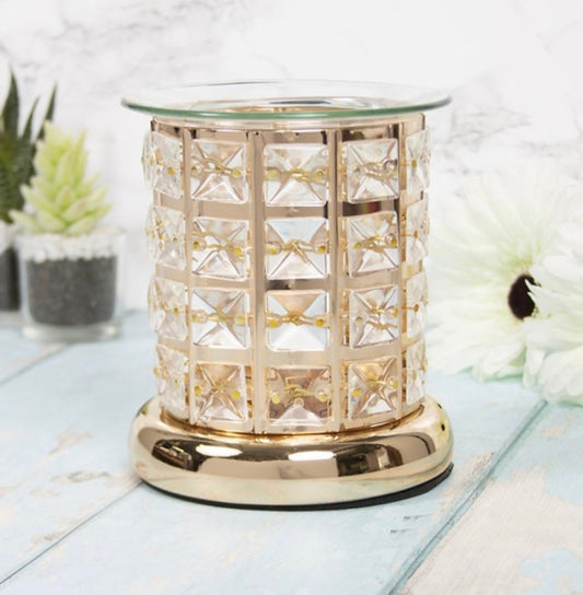 Crystal Gold tea light burner