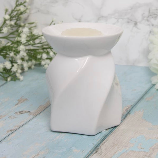 White Twist tea light burner