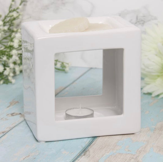 White Cube tea light burner