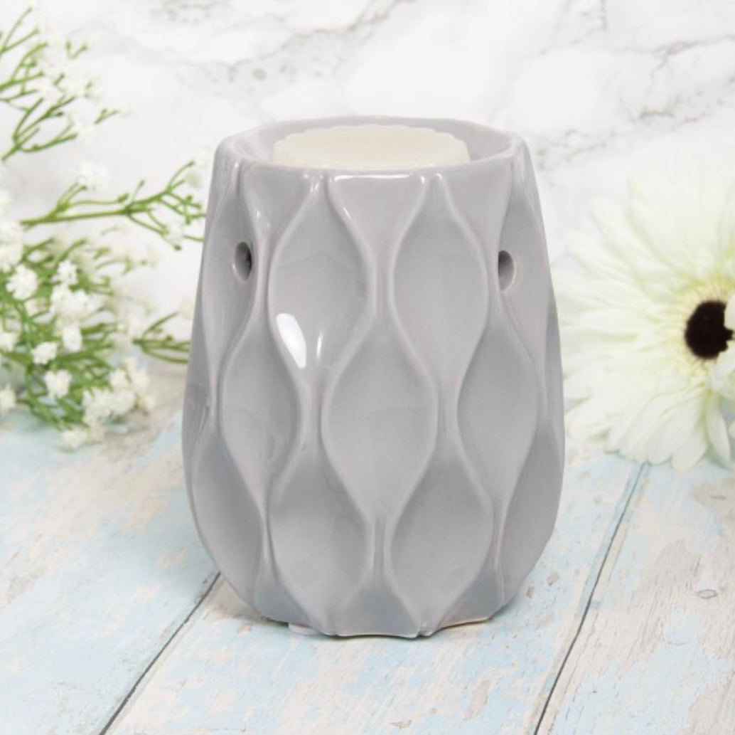 Grey Wave tea light burner